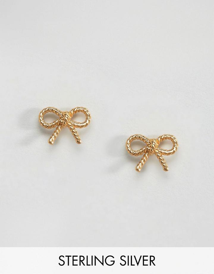 Olivia Burton Vintage Bow Earrings - Gold