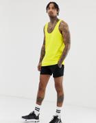 Asos Design Organic Tank In Neon Green