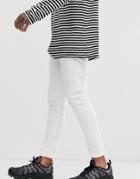 Bershka Skinny Jeans In White With 5 Pockets