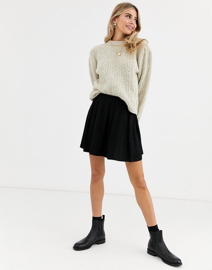 Asos Design Mini Skirt With Box Pleats