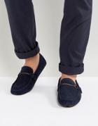 Call It Spring Haoelian Suede Loafers In Navy - Navy