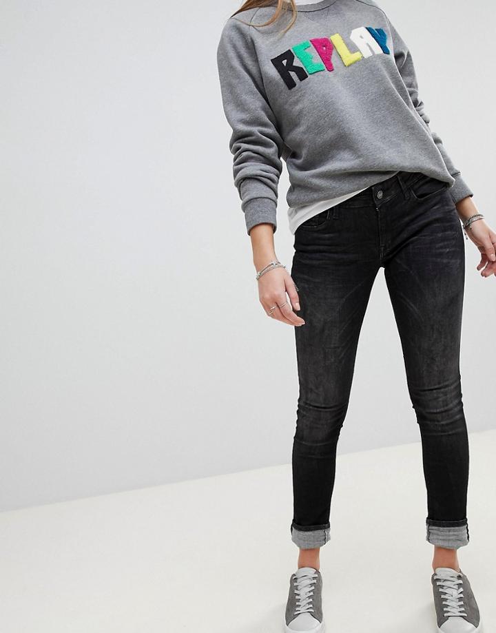 Replay Luz Skinny Jeans - Black