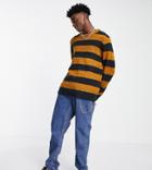 Reclaimed Vintage Inspired Crew Neck Sweater In Stripe-multi