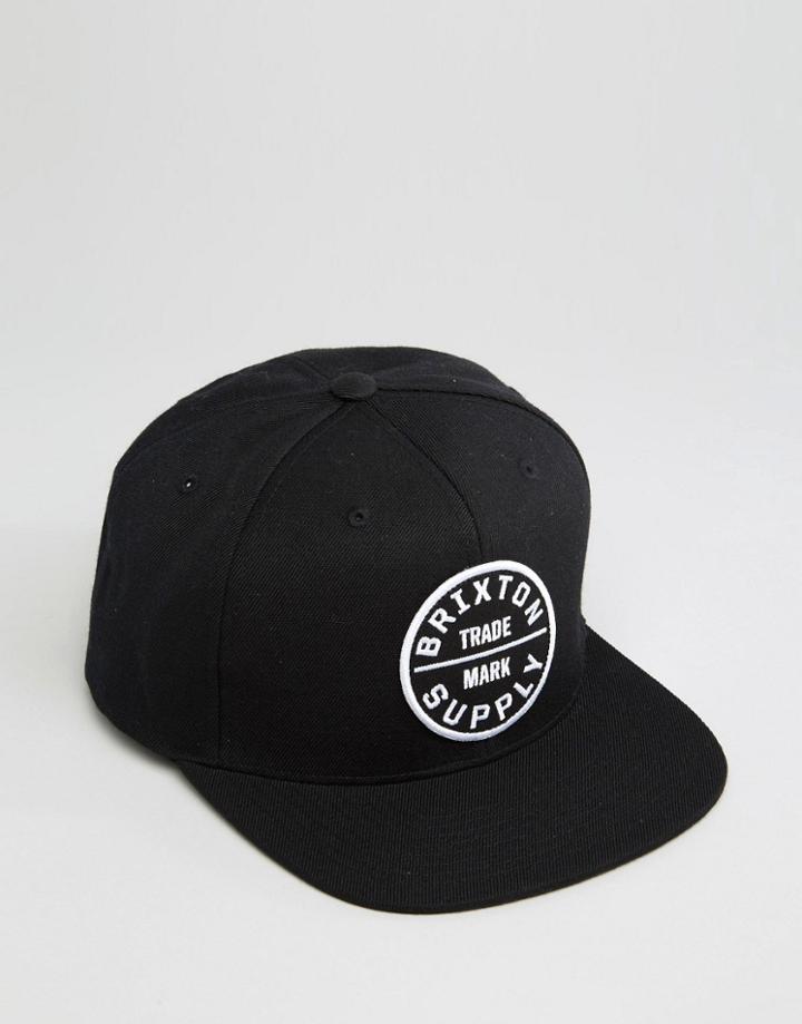 Brixton Snapback Cap Oath Iii - Black