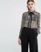 Baum Und Pferdgarten Mandisa Blouse With Neck Tie - Multi