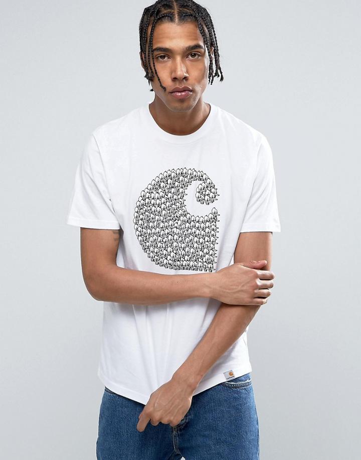 Carhartt Wip Duck Swarm Regular Fit T-shirt - White