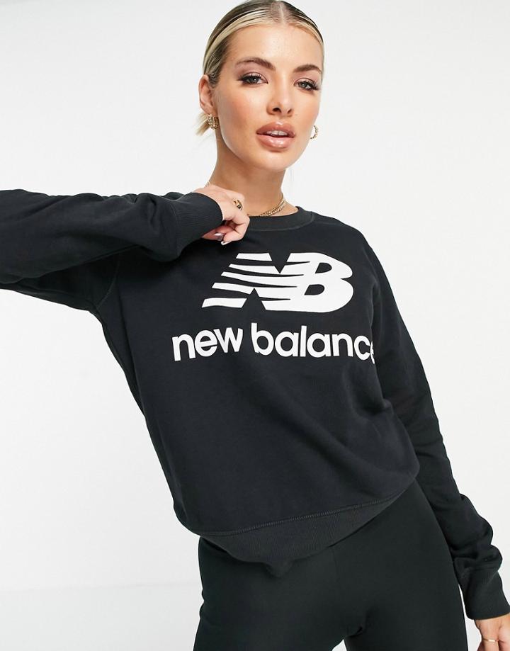 New Balance Large Logo Sweatshirt In Black
