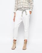 Sessun Whitegrand Jeans With Tapestry Tie Belt - Milk