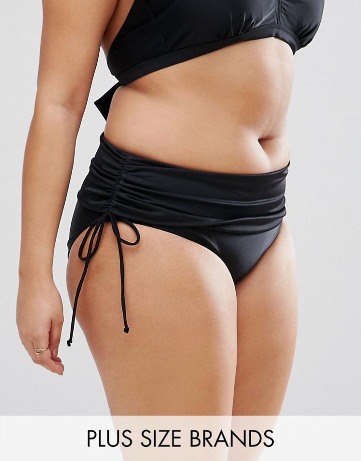 Junarose Wrap Up Bikini Bottoms - Black