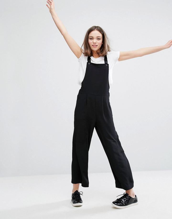 Monki Minimal Overalls - Black