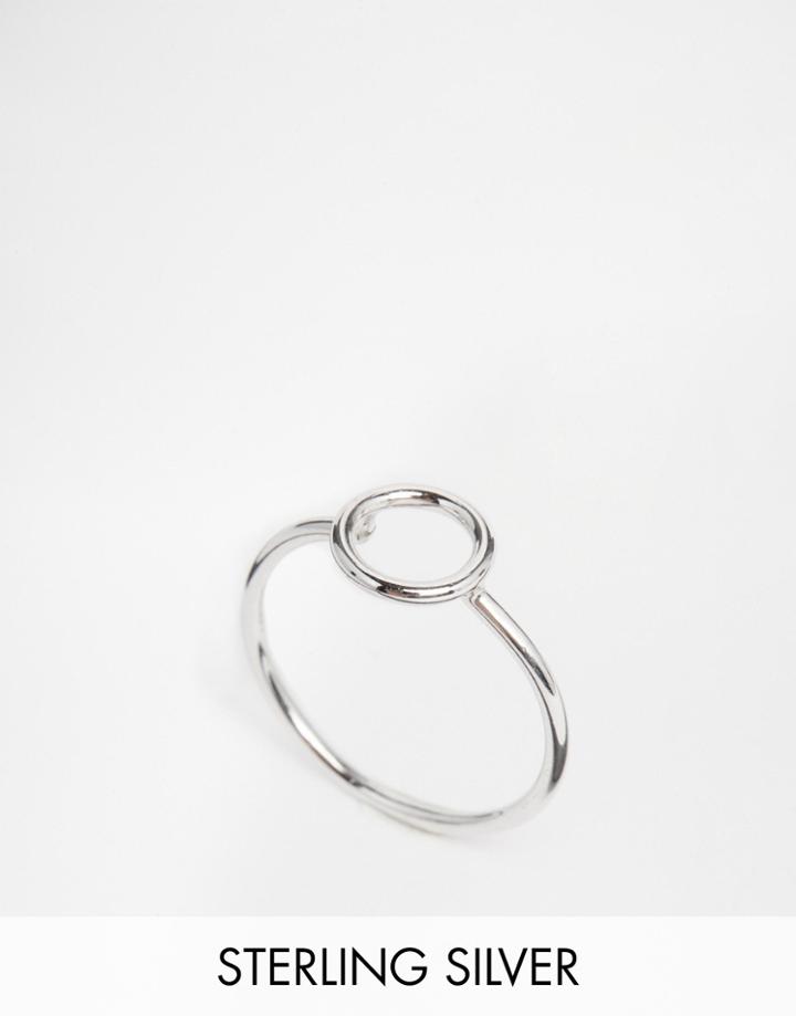 Lavish Alice Sterling Silver Open Circle Ring - Silver