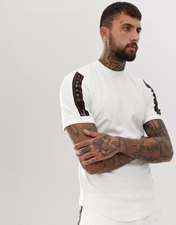 Hermano Two-piece T-shirt With Side Taping In Off White - White