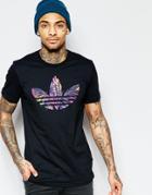 Adidas Originals T-shirt With Jungle Trefoil Aj7119 - Black