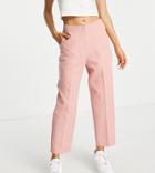 Miss Selfridge Petite High Waist Cigarette Pants In Blush-pink
