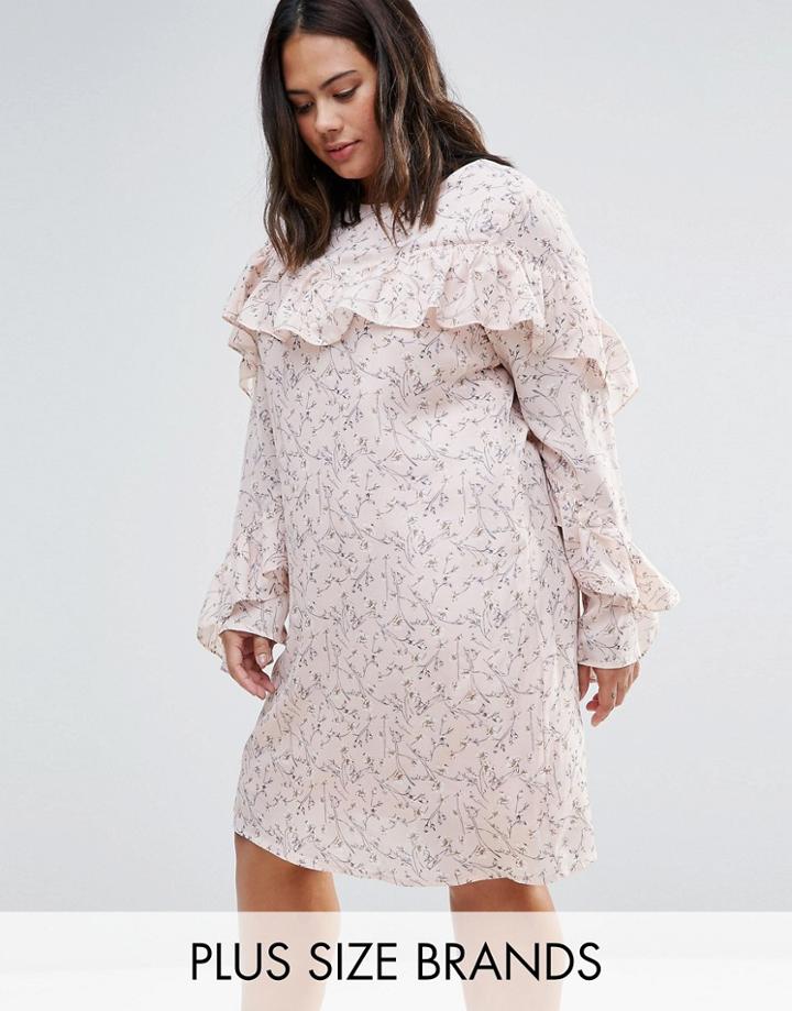 Alice & You Ruffle Sleeve Tea Dress - Pink