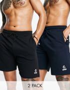 Gym 365 Multipack 2 Core Shorts In Black/navy