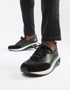Diesel S-kby Runner Leather Sneakers - Black