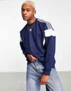 Adidas Originals Adicolor Challenger Sweatshirt In Navy
