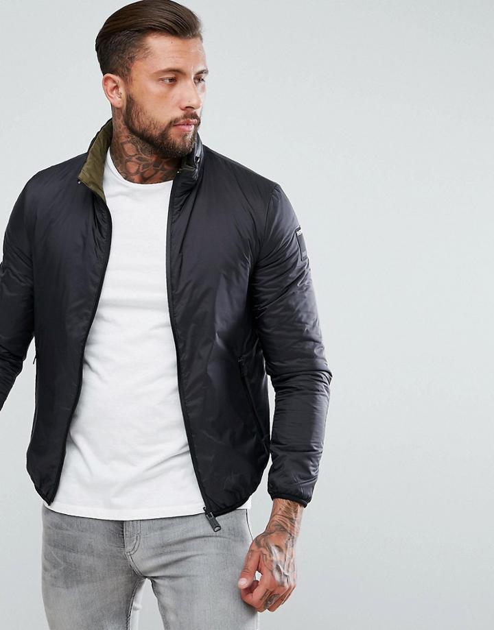 Replay Reversable Thin Down Jacket - Black