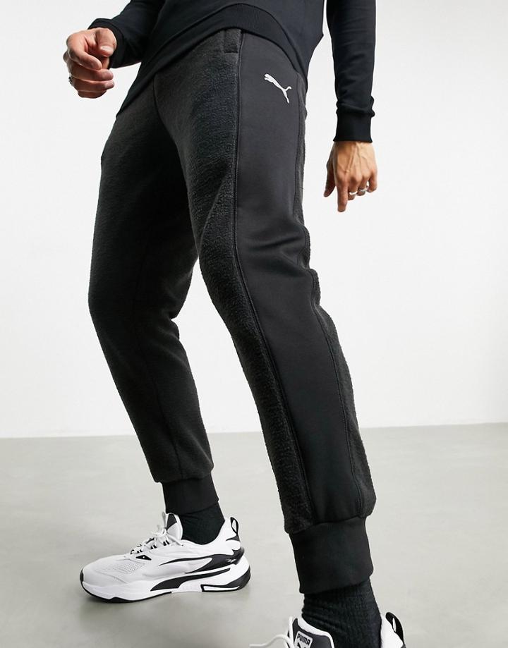 Puma Small Logo Sweatpants In Black