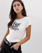 G-star Civita Organic Cotton Ringer T-shirt With Logo - White