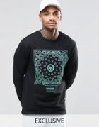Hype Sweatshirt With Bandana Print - Black