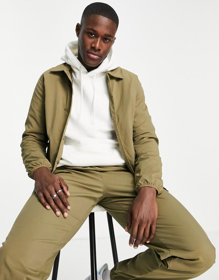 Jack & Jones Core Nylon Coach Jacket In Brown - Part Of A Set