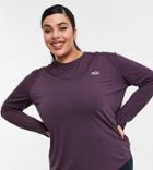 Asos 4505 Curve Icon Long Sleeve Run Top-purple