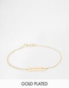 Lavish Alice Sterling Silver Gold Plated Open Rectangle Bracelet - Gold