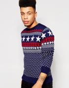 Vacant Holidays Sweater In Fair Isles - Blue