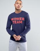 Esprit Sweatshirt With Graphic Print - Navy