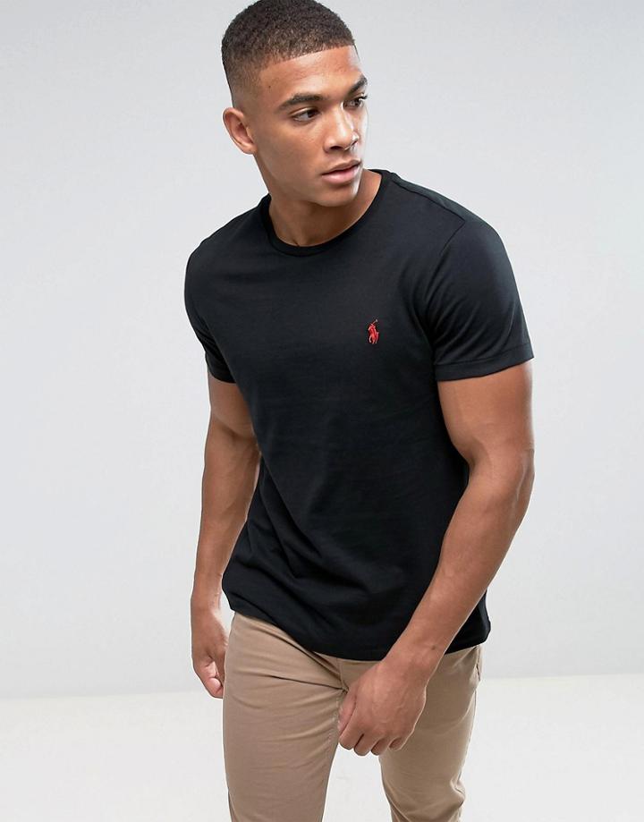 Polo Ralph Lauren Regular Fit Crew Neck T-shirt In Black
