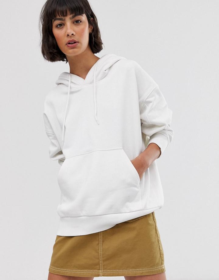 Weekday Oversized Hoodie In White - White