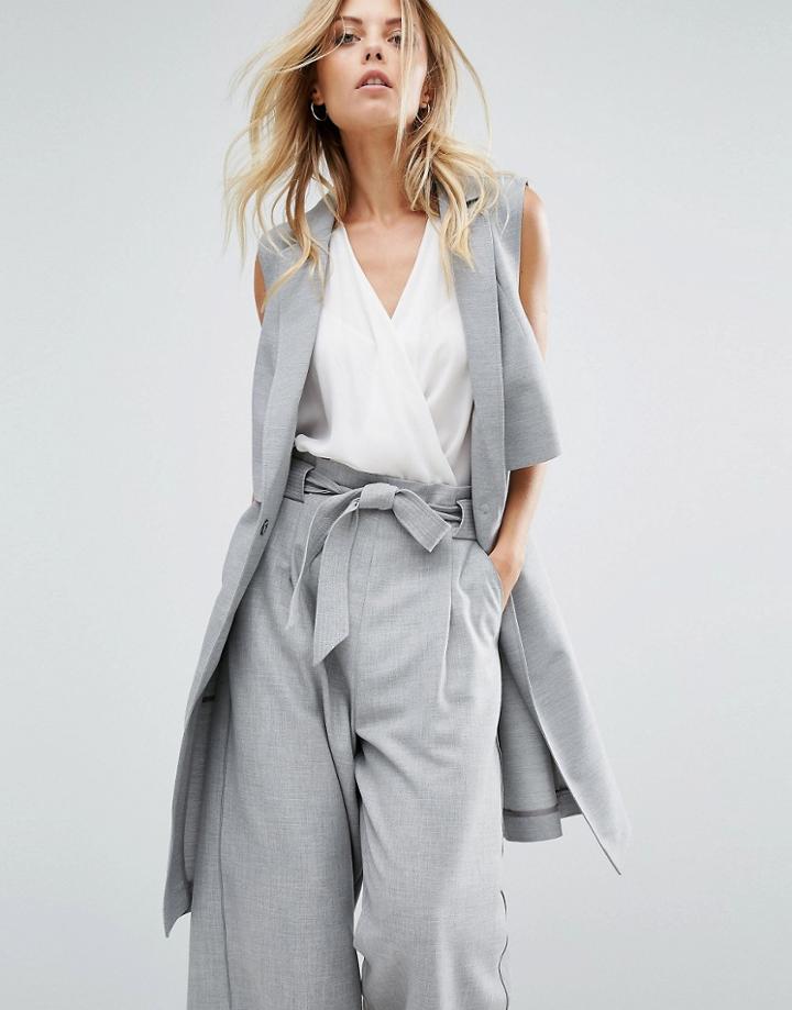 Boss Orange Sleeveless Gray Jacket - Gray