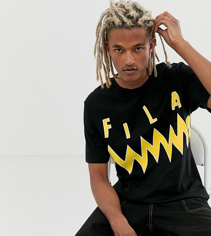 Fila Cal Graphic T-shirt In Black Exclusive At Asos