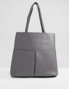 Claudia Canova Tote Bag With Front Pocket - Gray