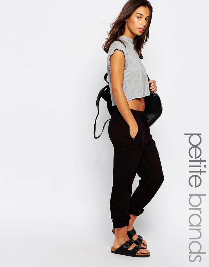 New Look Petite Twirl Twill Pant - Black