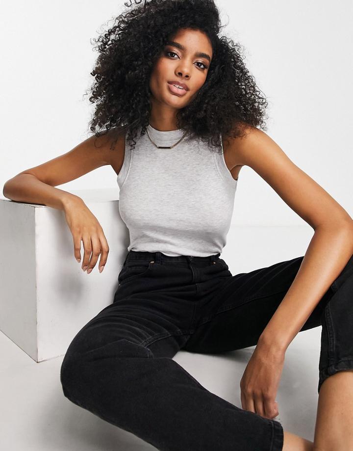 Topshop Tank In Gray