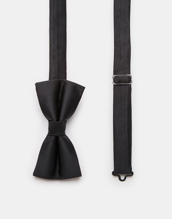 Noose & Monkey Plain Bow Tie - Black