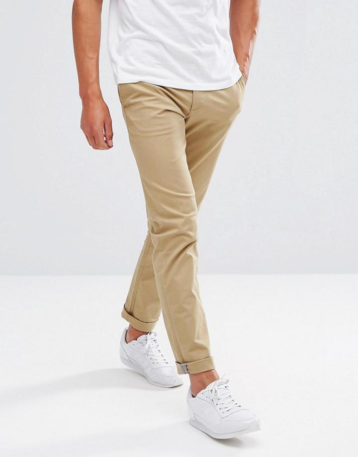 Original Penguin Slim Fit Chinos In Beige