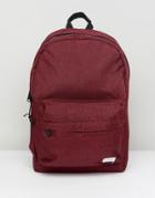 Spiral Crosshatch Backpack In Burgundy - Red