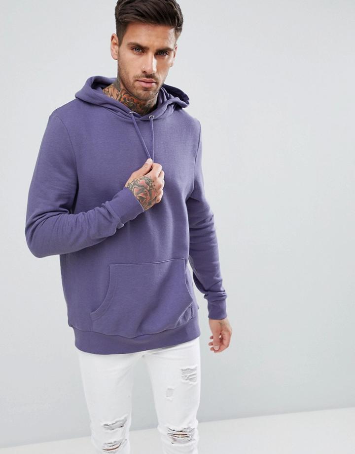 New Look Hoodie In Purple - Purple