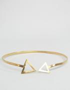 Made Triangle Metal Necklace - Gold