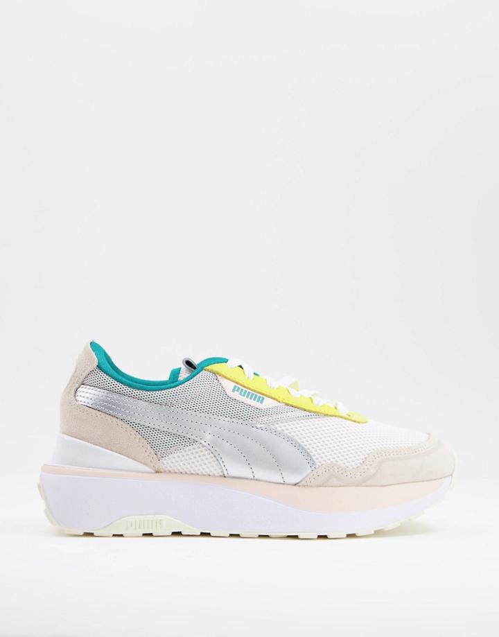 Puma Cruise Rider Sneakers In Pink And Gray