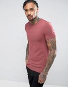 Asos Extreme Muscle Fit Crew Neck T-shirt In Red - Red