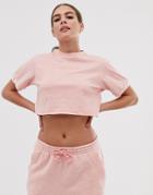 Adidas Originals Coeeze Cropped T-shirt In Pink - Pink