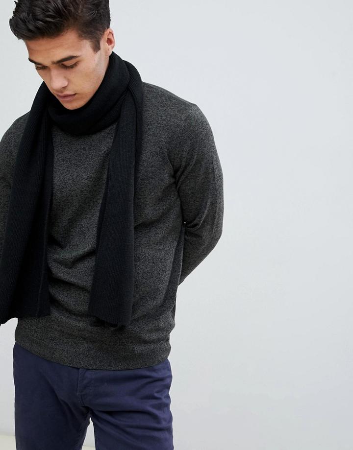 Jack & Jones Knitted Scarf - Black