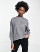 Abercrombie & Fitch V Neck Cricket Sweater In Gray