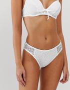 Pour Moi Bikini Bottoms In White Lace - White