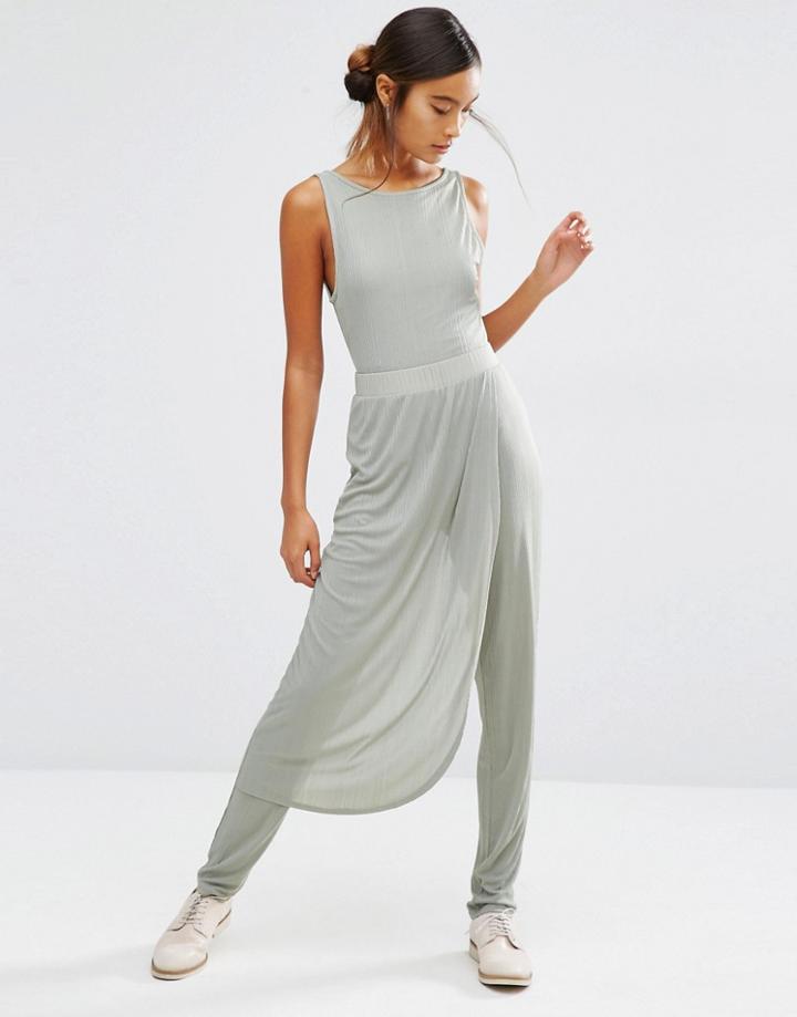 First & I Wrap Pants - Gray